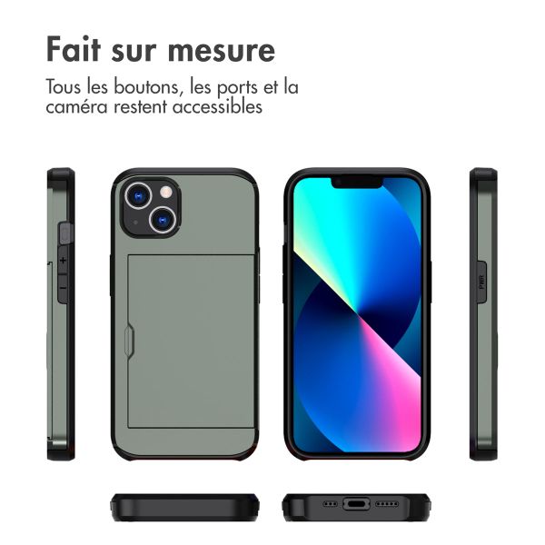 imoshion Coque arrière avec porte-cartes iPhone 13 - Vert foncé