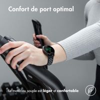 imoshion Bracelet sportif en silicone - Connexion universelle de 22 mm - Noir / Gris