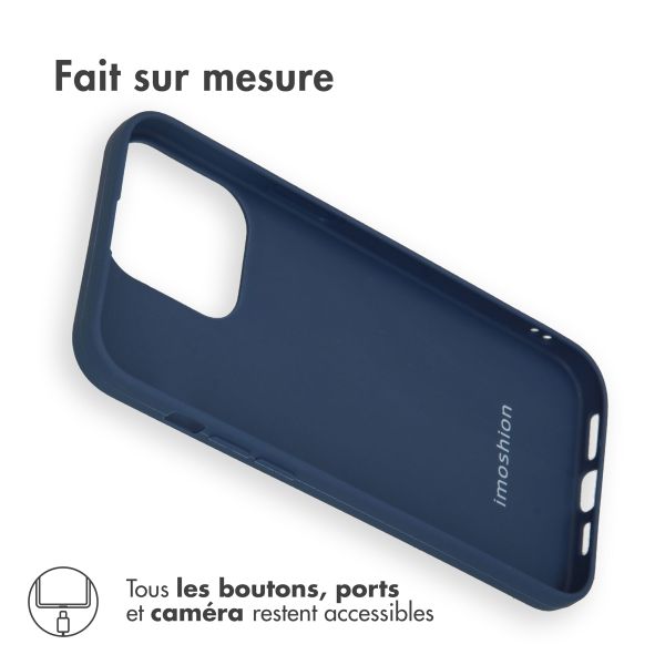 imoshion Coque Couleur iPhone 15 Pro Max - Bleu foncé