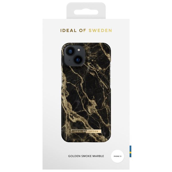 iDeal of Sweden Coque Fashion iPhone 13 - Golden Smoke Marble