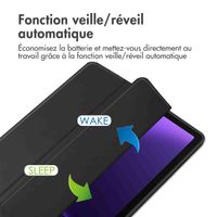 imoshion Coque tablette rigide Trifold Samsung Galaxy Tab S9 11.0 pouces / Tab S10 FE / S9 FE 10.9 pouces - Noir