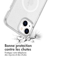 imoshion Coque Pailletée avec MagSafe Apple iPhone 14 - Paillettes Transparent