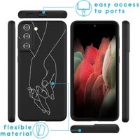 imoshion Coque Design Samsung Galaxy S21 FE - Holding Hands Black