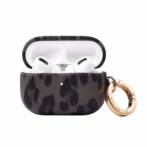 Selencia Coque Sabi Apple AirPods Pro / Pro 2 - imprimé léopard - Midnight Black