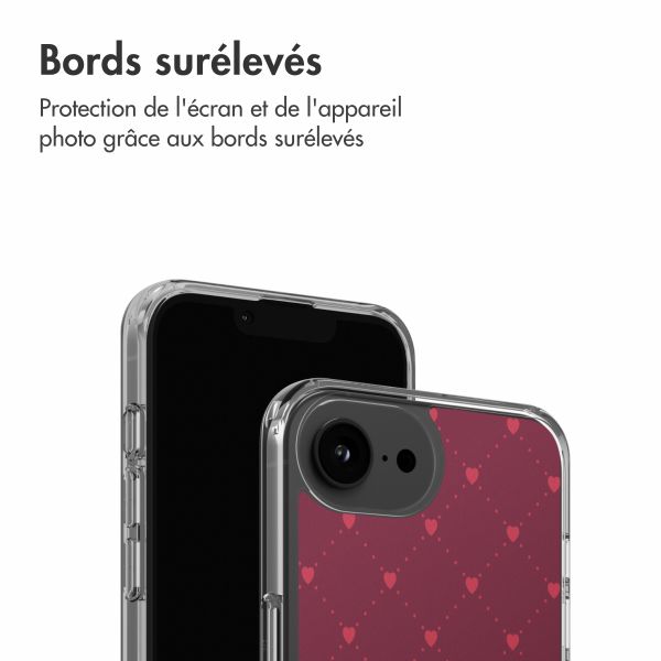 imoshion Coque Design Apple iPhone 16e - Crush Check Coral Dust