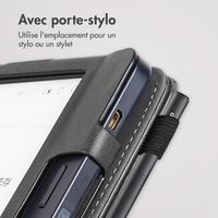 imoshion Étui de liseuse portefeuille avec strap et support Kobo Libra 2 / Tolino Vision 6 - Noir