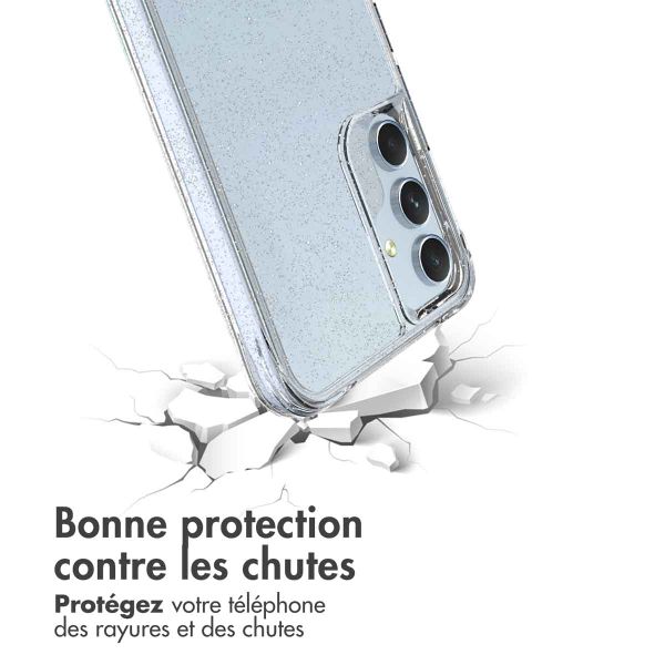 imoshion Coque arrière transparente Pailletée Samsung Galaxy A54 (5G) - Argent