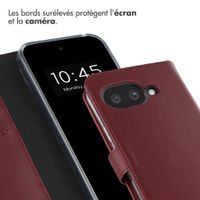 Selencia Étui portefeuille en cuir véritable Google Pixel 10a - Burgundy