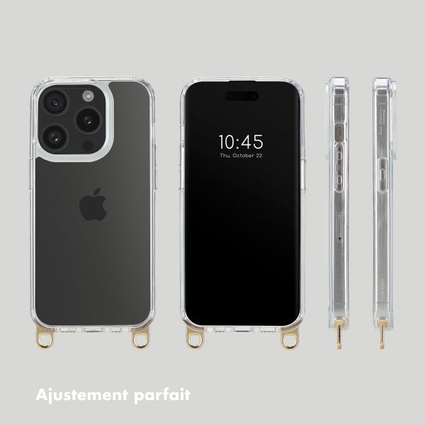 Selencia Coque arrière avec crochets amovibles Apple iPhone 15 Pro - Transparent