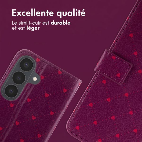 imoshion Étui de télephone portefeuille Design Samsung Galaxy S26 - Crush Check Coral Dust