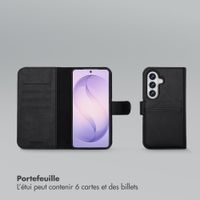 Selencia Étui portefeuille amovible Olyn avec MagSafe Samsung Galaxy S26 - Noir