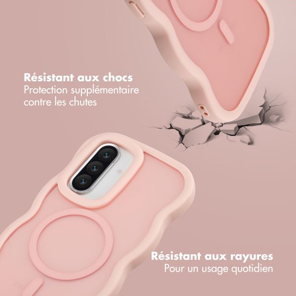 Selencia Coque arrière Wavy avec MagSafe Samsung Galaxy A36 / A56 - Soft Pink