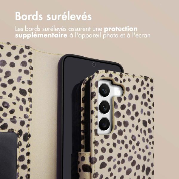 imoshion Étui de télephone portefeuille Design Samsung Galaxy S22 - Black And White Dots