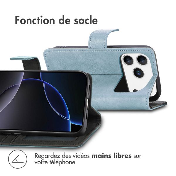 imoshion Étui de télephone portefeuille Apple iPhone 17 Pro - Air Blue