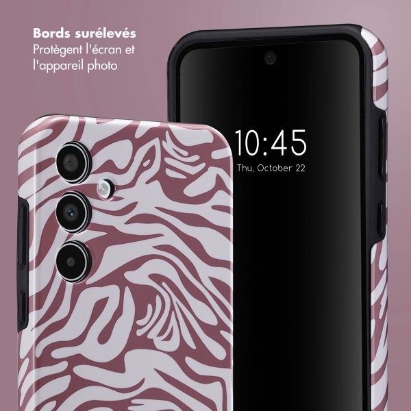 Selencia Coque arrière Vivid Samsung Galaxy A35 - Trippy Swirl Dark Rose