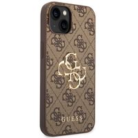 Guess Coque 4G Metal Logo Backcover iPhone 14 - Brun