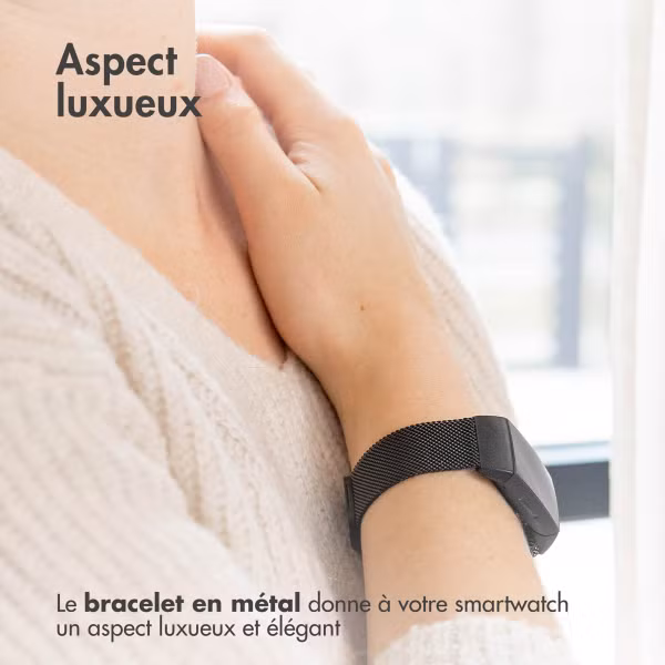 imoshion Bracelet magnétique milanais Samsung Gear Fit 2 / 2 Pro - Noir