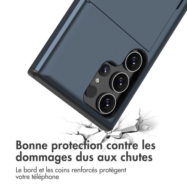 imoshion Coque arrière avec porte-cartes Samsung Galaxy S24 Ultra - Bleu foncé