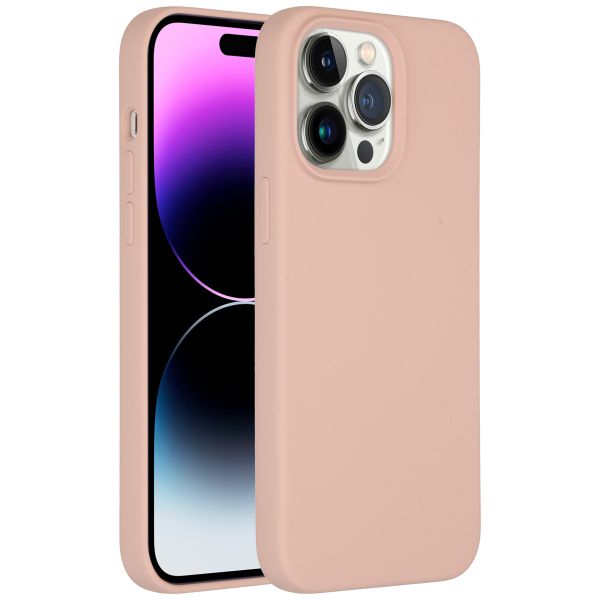 Accezz Coque Liquid Silicone pour l'iPhone 14 Pro Max - Rose