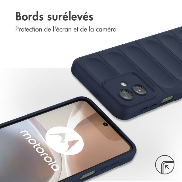 imoshion Coque arrière EasyGrip Motorola Moto G54 - Bleu foncé