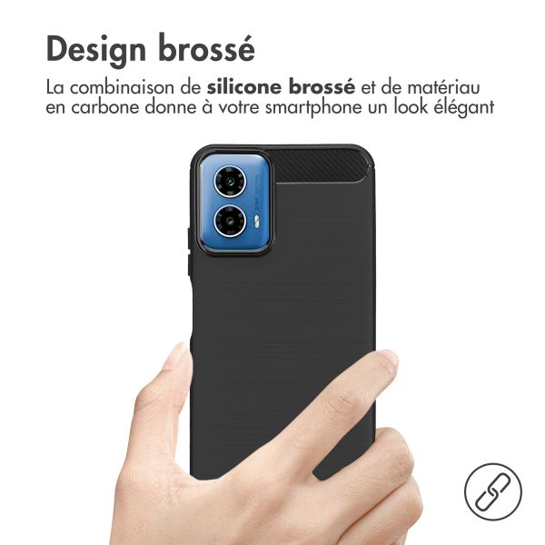 imoshion Coque Brushed Motorola Moto G34 - Noir