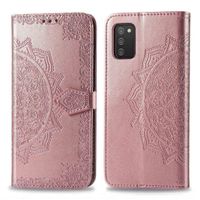 imoshion Etui de téléphone portefeuille Mandala Samsung Galaxy A03s - Rose or