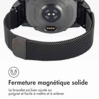 imoshion Bracelet QuickFit® Milanais  - Connexion Garmin 20 mm - Taille L/XL - Noir