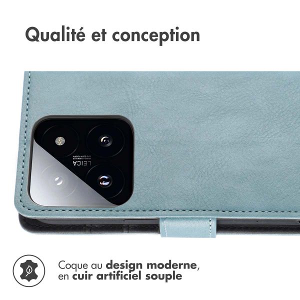 imoshion Étui de téléphone portefeuille Luxe Xiaomi 14T - Bleu clair