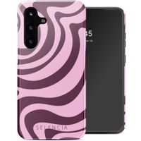 Selencia Coque arrière Vivid Samsung Galaxy S25 FE - Wavy Swirl Pink Plum