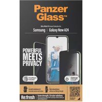 PanzerGlass Protection d'écran Privacy Ultra-Wide Fit Anti-bactérienne avec applicateur Samsung Galaxy A25 (5G)