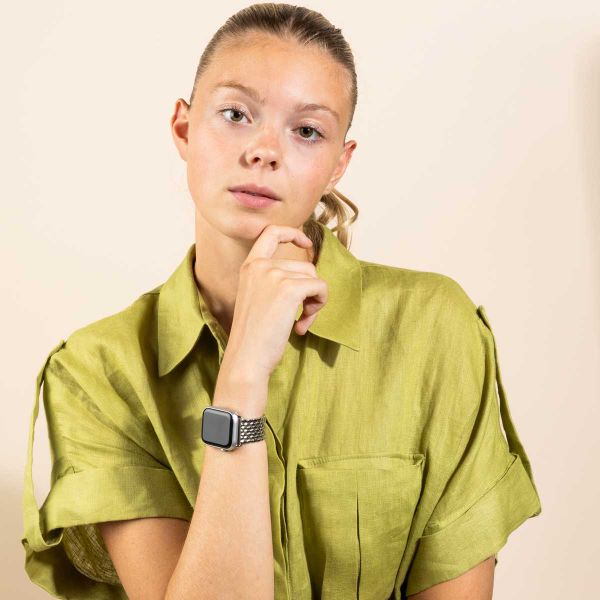 Selencia Bracelet dragon en acier Apple Watch Series 1 t/m 9 / SE (38/40/41 mm) | Series 10 / 11 (42 mm) - Argent