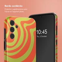 Selencia Coque arrière Vivid Samsung Galaxy A15 (5G) - Wavy Swirl Orange Fern