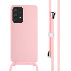 imoshion Coque en silicone avec cordon Samsung Galaxy A33 - Rose