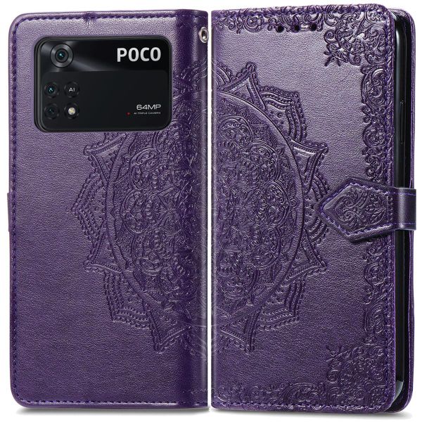 imoshion Etui de téléphone portefeuille Mandala Xiaomi Poco M4 Pro 5G - Violet