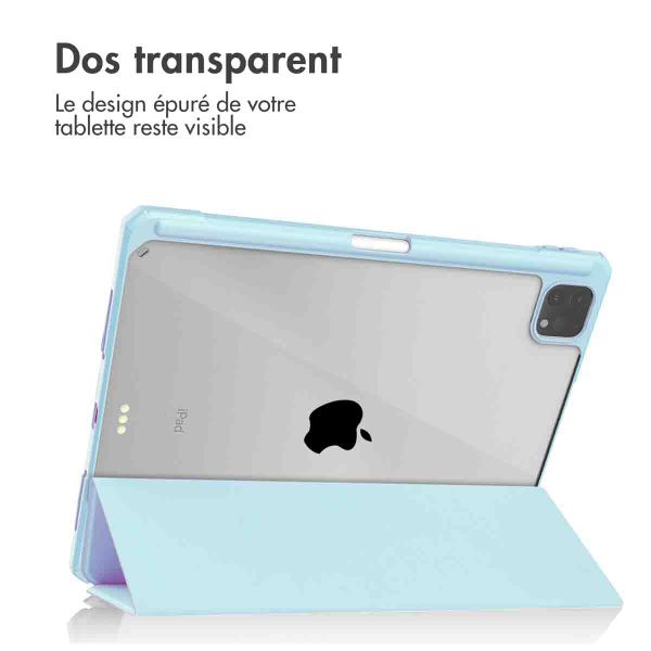 imoshion Coque tablette rigide Trifold Apple iPad Pro 12.9 (2018/2020/2021/2022) - Bleu clair