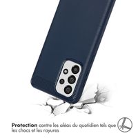 imoshion Coque Brushed Samsung Galaxy A33 - Bleu foncé