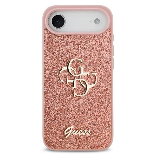 Guess Coque 4G Metal Logo Glitter Apple iPhone Air - Rose