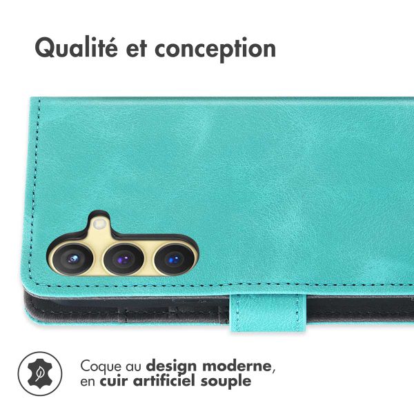 imoshion Etui de téléphone portefeuille avec cordon Samsung Galaxy S24 - Turquoise