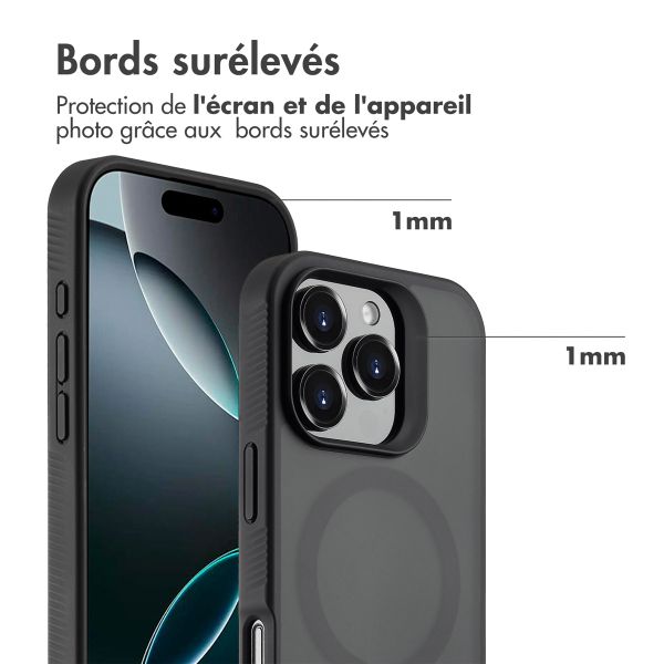 Accezz Coque Givrée Robuste avec MagSafe iPhone 16 Pro - Noir