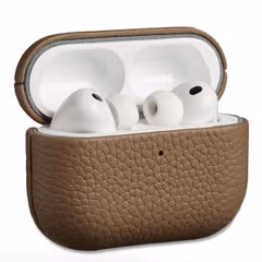 Accezz Coque en Cuir véritable Apple AirPods Pro 3 - Taupe