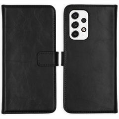 Selencia Étui portefeuille en cuir véritable Samsung Galaxy A53 - Noir