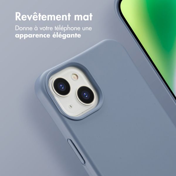 imoshion Coque arrière Color avec cordon amovible et MagSafe Apple iPhone 14 - Ash Blue