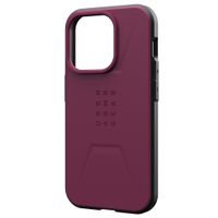 UAG Coque Civilian MagSafe iPhone 15 Pro - Bordeaux