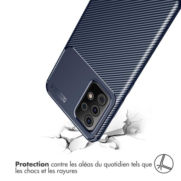 imoshion Coque silicone Carbon Samsung Galaxy A52(s) (5G/4G) - Bleu