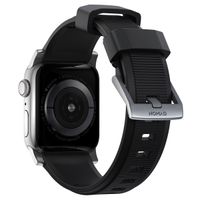 Nomad Bracelet robuste FKM Apple Watch Series 1 t/m 11 / SE / Ultra (44/45/46/49 mm) - Argent / Noir