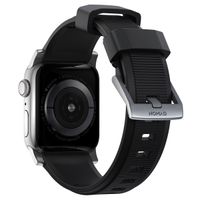 Nomad Bracelet robuste FKM Apple Watch Series 1 á 10 / SE / Ultra (2) (44/45/46/49 mm) - Argent/Noir