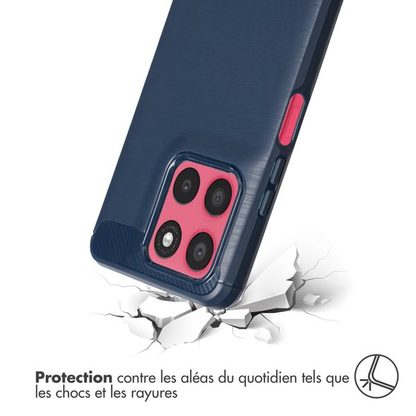 imoshion Coque Brushed Motorola Moto G57 Power - Bleu foncé