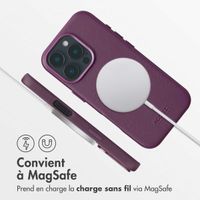 Accezz Coque arrière en cuir avec MagSafe Apple iPhone 16 Pro - Heath Purple