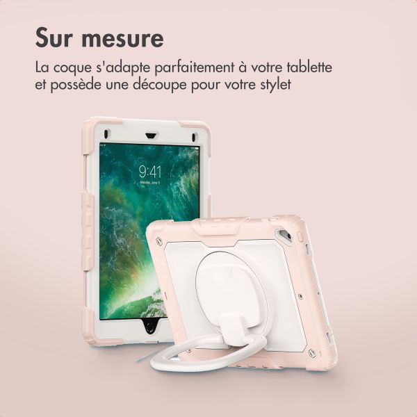imoshion Coque tablette kidsproof Rugged Apple iPad 6 (2018) 9.7 pouces / iPad 5 (2017) 9.7 pouces / Air 2 (2014)/Air 1 (2013) - Rose clair