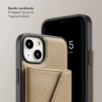 Selencia Coque à cordon avec porte-cartes enveloppe Sera iPhone 13 - Beige